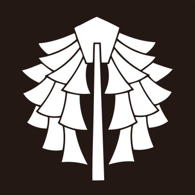 Geleneksel Japon aile arması illüstrasyonu