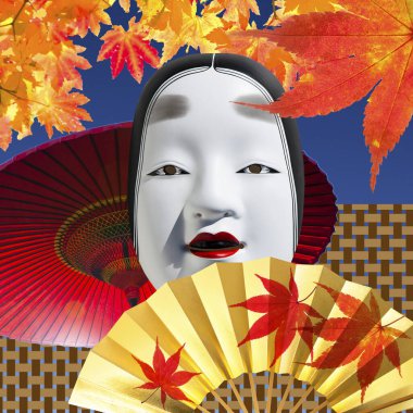 Geleneksel Japon tiyatro maskesi