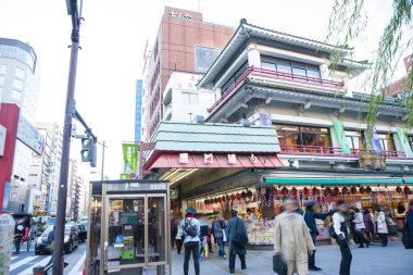 Tokyo, Japonya 'nın Asakusa ilçesi manzarası.