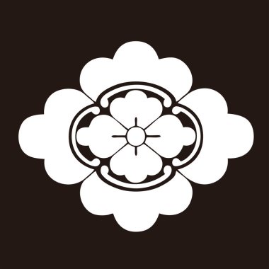 Geleneksel Japon aile arması illüstrasyonu