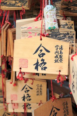 Ema, Japonya 'da bir tapınakta insanların dua veya dilek yazdıkları küçük tahta levhalar.