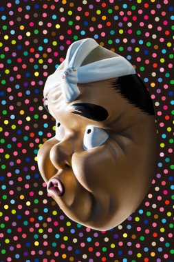 Geleneksel Japon maskesi. Hyottoko maskesi