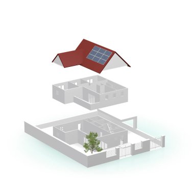 Güneş Sistemi ile birlikte 3D ev oluşturma