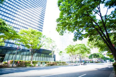 Şehirdeki modern binalar 