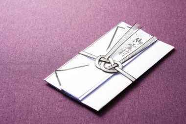 Geleneksel Japon cenazesi zarfları, kapatın.