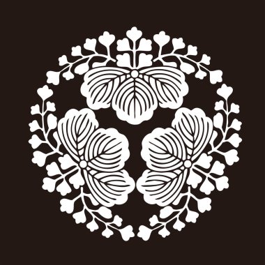 Soyut çiçek süsü, siyah ve beyaz çizimler