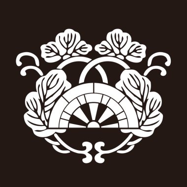 Geleneksel Japon aile arması illüstrasyonu