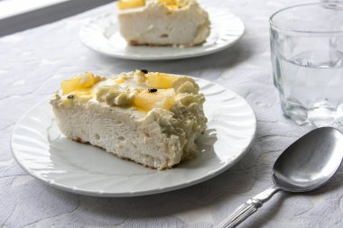 Pasta tatlısının yakın plan görüntüsü.