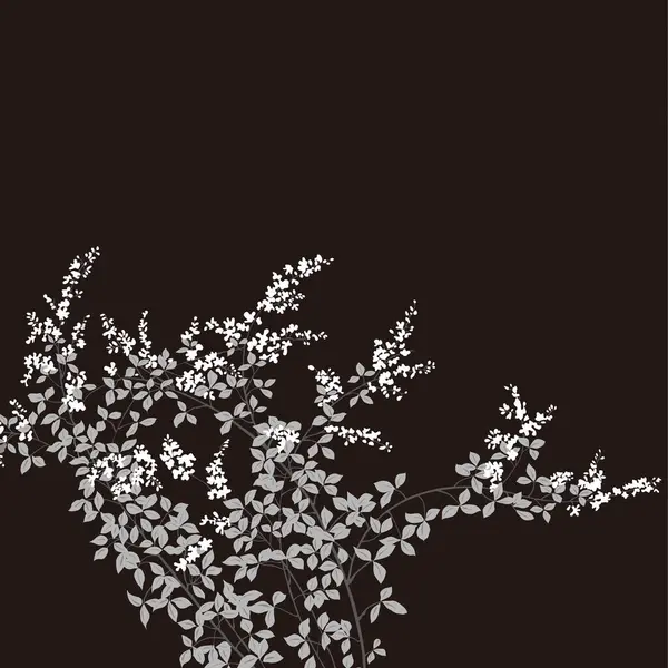 Czarne Białe Tło Kwiatami — Zdjęcie stockowe