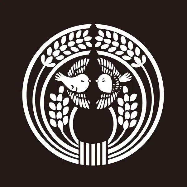 Traditionele Japanse Familiewapen Logo Illustratie — Stockfoto