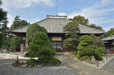 Muhteşem, eski bir Japon tapınağının çarpıcı görüntüsü.