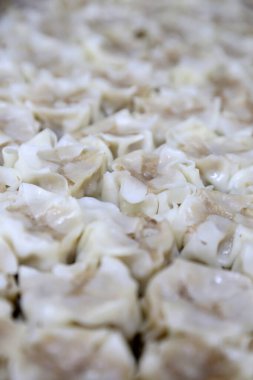 Lezzetli Asya yemekleri. Yakın çekim.