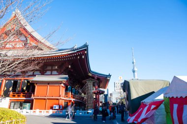 Tapınağın manzarası, Japonya 'nın güzel mimarisi.