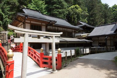 Eski bir Japon türbesinin Idyllic görüntüsü