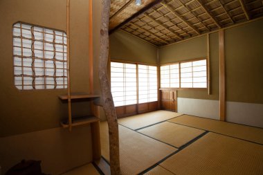 Geleneksel Japon evi iç mimarisi.