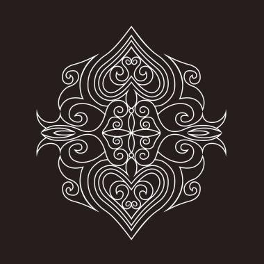 Mandala süsü. Eski tasarım ögeleri