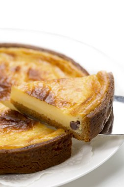 Kremalı Fransız turtası. yakın plan