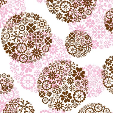 Dikişsiz çiçek desen çizimi.