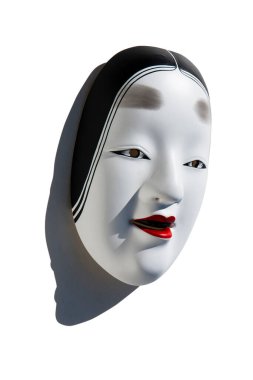 Noh tiyatrosu için geleneksel Japon maskesi.