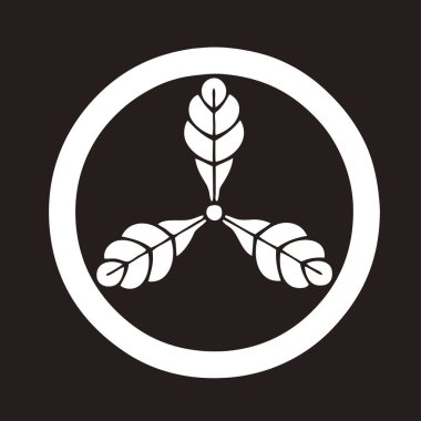 Geleneksel Japon aile arması illüstrasyonu