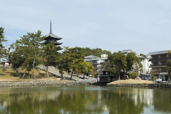 日本奈良的Kofukuji寺木塔 — 图库照片