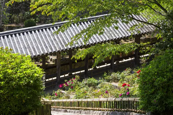 Hasedera tapınağı, Japonya 'nın Kamakura şehrindeki tapınak ve çiçekler.