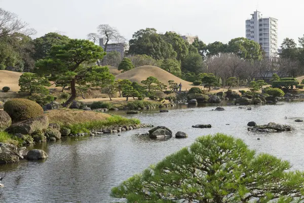 Japanese Garden Lake Landscape — Stock Photo, Image