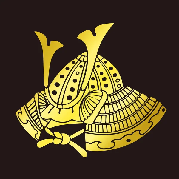 Traditionnel Japonais Famille Emblème Logo Illustration Couleur Dorée — Photo