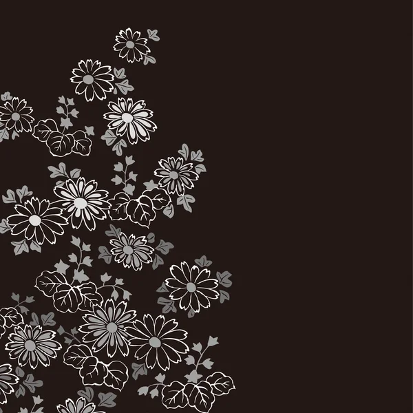 Seamless Pattern Hand Drawn Flowers Floral Background — Stock Photo, Image