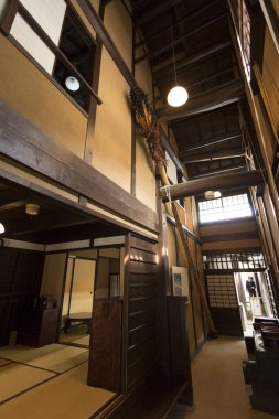 Geleneksel Japon evinin boş manzarası 