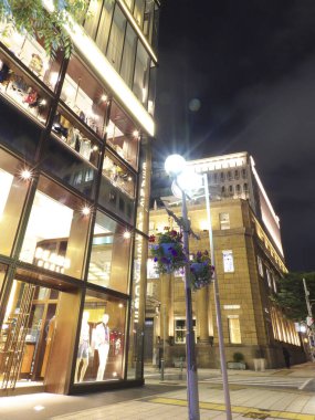 Japonya 'da güzel bir gece sokağı.