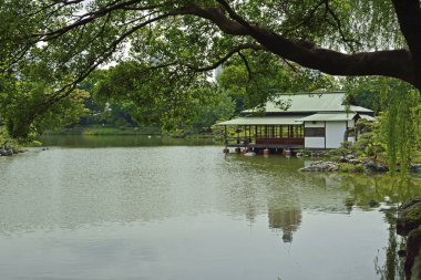 Kiyosumi Bahçesi - Tokyo, Japonya 'da geleneksel Japon bahçesi