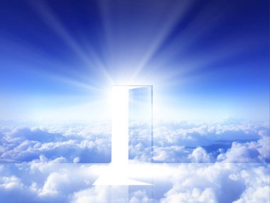 Cennette açılan kapının kavramsal görüntüsü