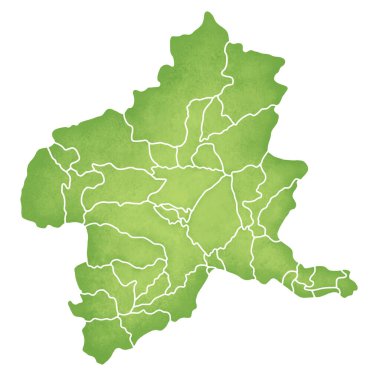 Kenarları olan yeşil haritanın görünümü