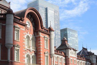 Japonya'da Tokyo istasyonu Marunouchi istasyonu binası