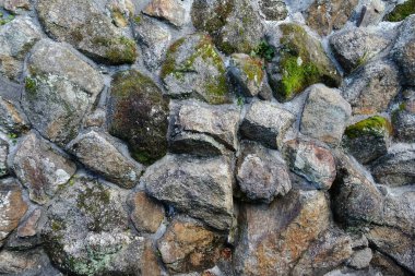 Taştan duvar. Eski taş arkaplanının dokusu