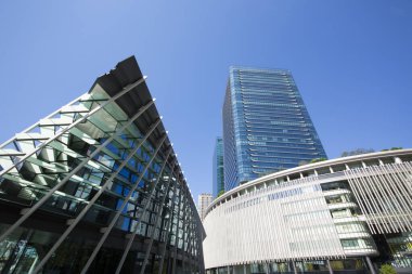 Modern şehir manzarası, şehir arka planı 