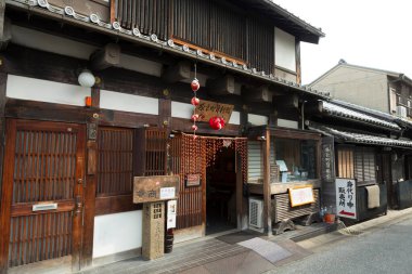 Kyoto, Japonya 'daki eski geleneksel ev.