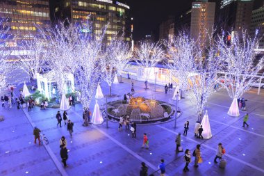 JR Tren İstasyonu Binasının Kış Işıklandırması