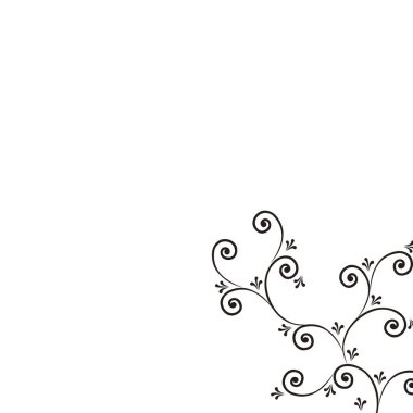 Siyah beyaz çiçeklerle süslenmiş. Boyama kitabı, davetiye kartı ve tebrik kartı için kusursuz desen. El çizimi karalama çiçek elementleri.