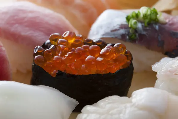 Sushi Fundo Mesa — Fotografia de Stock