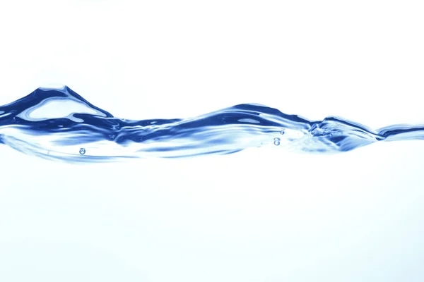 Διαφανές Νερό Κίνηση Απομονωμένο Λευκό Φόντο — Φωτογραφία Αρχείου