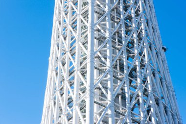 Tokyo Skytree, mavi gökyüzü üzerinde kule 