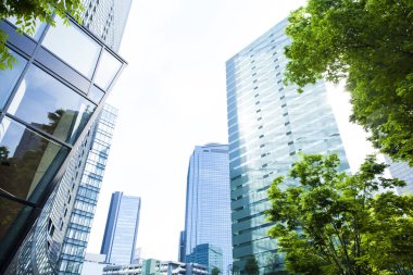 Japonya 'da Tokyo şehri silueti