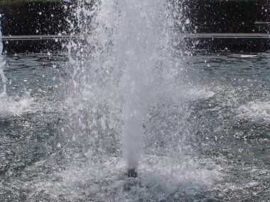 Parktaki çeşmede su