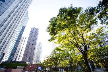Japonya 'da Tokyo şehri silueti