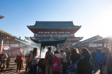 Tapınağın manzarası, Japonya 'nın güzel mimarisi.