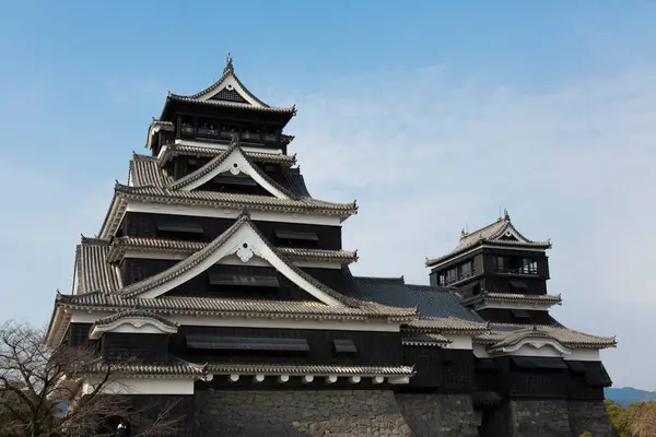 Osaka Castillo Sobre Cielo Azul Japón — Foto de Stock