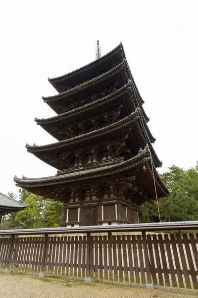 Torre Madera Templo Kofukuji Nara Japón — Foto de Stock