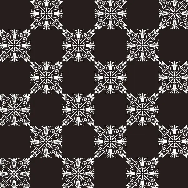 Abstract Naadloos Patroon Met Zwarte Grijze Elementen — Stockfoto